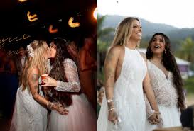 Lauana Prado abre álbum de casamento para celebrar um mês de união com Tati Dias