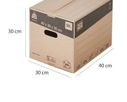 Image de Cartons standards pour déménagement, différentes tailles et épaisseurs