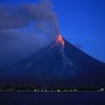 Lava fountains shoot from Philippine