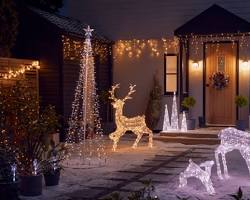 street pole decorated with string lights