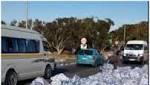 WATCH: Truck carrying toilet paper