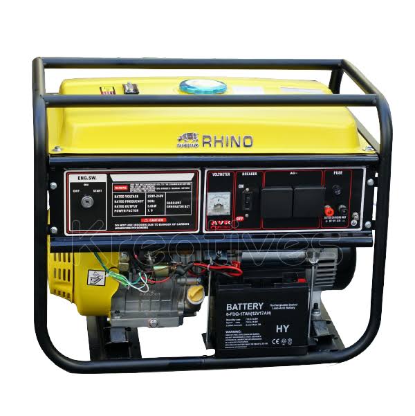 Rhino 5kva Petrol generator Key start