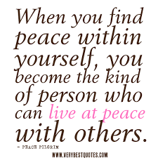 Peace Within Quotes. QuotesGram via Relatably.com