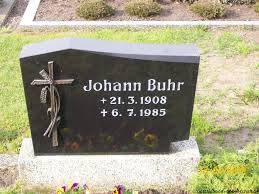 Grab von Johann Buhr (21.03.1908-06.07.1985), Friedhof Fiebing