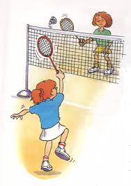 Image result for gambar kartun main badminton