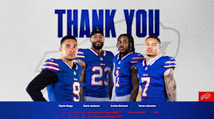 Taron Johnson taking the field for the Buffalo Bills