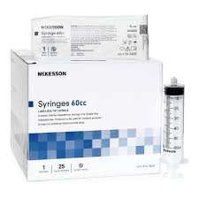 McKesson 60 mL Luer Lock Syringe - 16-S60C | Vitality Medical