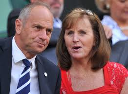 Retired British rower Steve Redgrave sits with his wife Ann Redgrave. - 451253110-retired-british-rower-steve-redgrave-sits-gettyimages