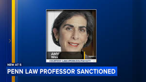 University of Pennsylvania sanctions controversial law professor Amy Wax 
for 'flagrant unprofessional conduct'