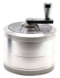Kurbelgrinder Silber 4tlg. 63mm-9392~SILBER