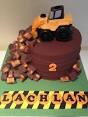 Digger birthday cake