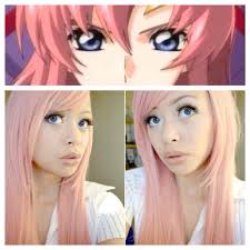 This look was inspired by an anime character from the anime series “Gundam Seed”, Lacus Clyne. She is described to have pink hair, blue eyes and also wears ... - 48089_4840026910784_905276312_n