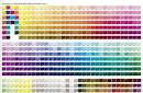 Pantone de colores de pintura