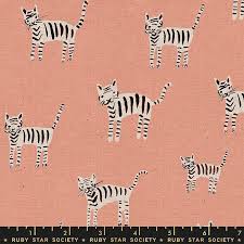 Big Cats - peach - canvas