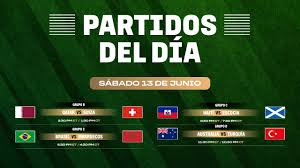 Partidos de hoy sábado 13 de junio en el Mundial de Fútbol por radio