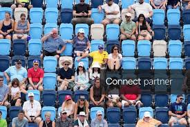 Licensable picture: Tennis fans watch Rafael Jodar of Spain and Flavio Cobolli of Italy compete in a Round of 16 match at the Cincinnati Open at the