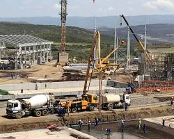 Gambar geothermal power plant under construction