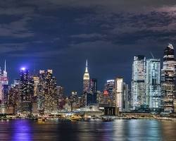 Image of City skyline at night