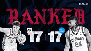 St. John’s Men’s Basketball Climbs to No. 17 in the National Rankings