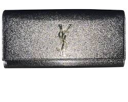 Image of vintage Saint Laurent clutch with sequins from Decades