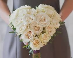 Изображение: Свадебный букет из роз в форме сердца