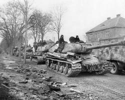 Image of destroyed German tanks and vehicles during Operation Bagration