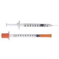 Insulin Syringe with Ultra-Fine Needle 30G x 1/2", 1 mL (100 ...
