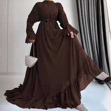 FLFWLASS Eid Muslim Dress Women Abaya Jalabiya Sashes Ramadan Morocco Dubai Abayas Modest Arab Long Robe Kaftan Islam Party Vestidos Color-Black S at Amazon Women's Clothing store