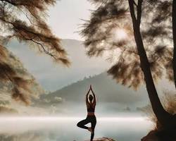 Image of person practicing yoga in a serene setting