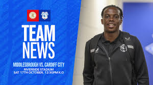 Team News | Middlesbrough vs. Cardiff City — Cardiff City