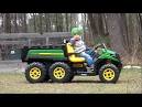 peg perego john deere gator unboxing and riding in cars