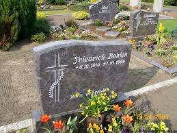 Grab von Friedrich Bohlen (06.12.1916-01.10.1996), Friedhof Fiebing