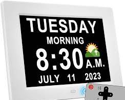 Image of clock with both AM and PM options
