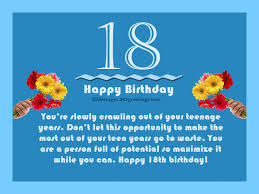 18th Birthday Wishes Messages, Greetings and Wishes - Messages ... via Relatably.com