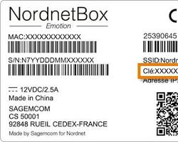 Image de Clé de sécurité sans fil sur l'étiquette de la box WiFi