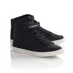 Mens black high top trainers