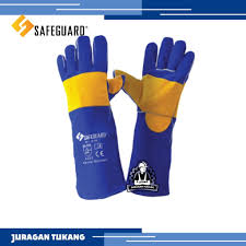 Jual SARUNG TANGAN LAS BIRU 16 INC SAFEGUARD GL-216 / Sarung ...