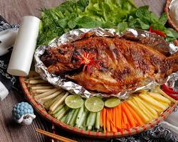 Hình ảnh về Cá nướng cuốn bánh tráng