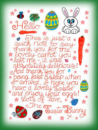 Easter Bunny Note: Thank You for the Carrot - Rooftop Post Free ... via Relatably.com