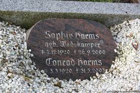 Grab von Sophie Harms (geb. Wedekämper) (07.12.1920-26.09.2000 ...