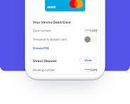Image of person using a Venmo debit card