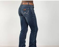 Image of Wrangler jeans with hidden button fly