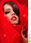 Beautiful Face Sweet Lips Folds Of Red Cloth Stock Images - Image ... - beautiful-face-sweet-lips-folds-red-cloth-17455064