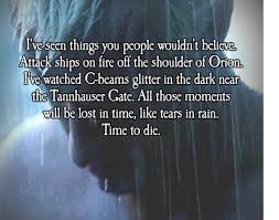 Movie Quotes on Pinterest | Blade Runner, Quotes About and Death via Relatably.com