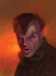 Daniel Horne WereWolf of London Painting in Horror Comics and ... - WerewolfofLondonPainting