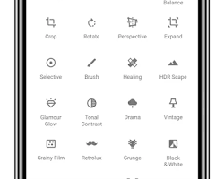 Image of Snapseed mobile app interface