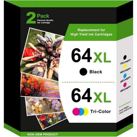 64xl Ink Cartridge Combo Pack Compatible for HP 64 Ink Cartridges Works with HP Envy Photo 7855 7858 7155 6252 7800 7100 Envy Inspire 7255e 7955e