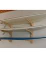 Wood Surfboard Wall Rack Angled - m
