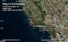 Small Magnitude 2.9 Earthquake 7 Miles South of Lompoc, California, United States