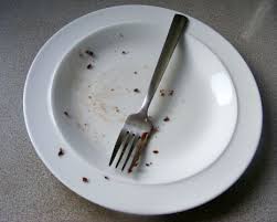 Image result for empty plate with crumbs